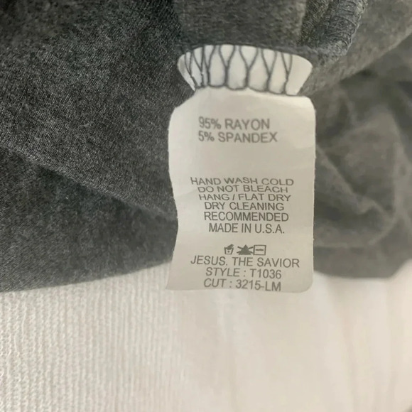 Reborn j pullover scoop neck gray top one size - Picture 3 of 4